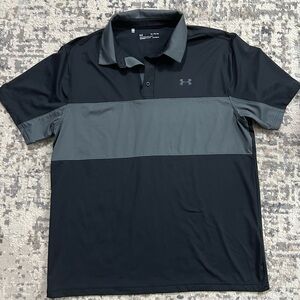 Under Armour Men's Polo Shirt in Black and Dark Gray